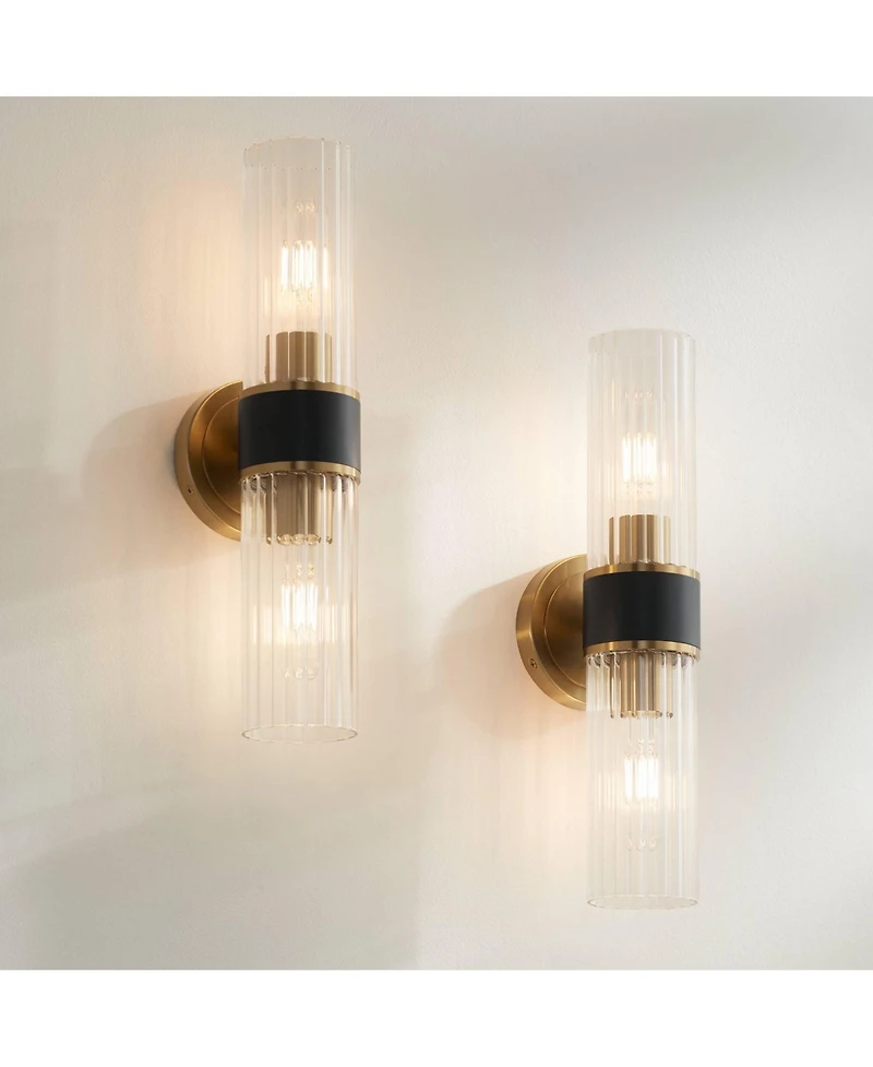 Possini Euro Design Idyl 16 1/4"H Warm 2-Light Bath Light Set of 2