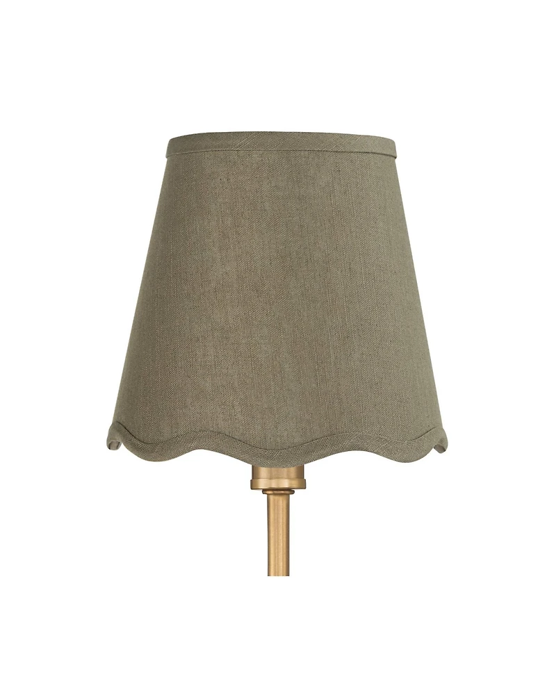 Possini Euro Design Ophelia 9 1/2"H Warm Brass Plug-In Wall Sconce