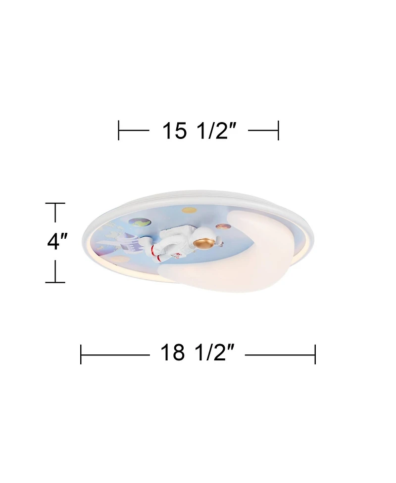 360 Lighting Apollo 18 1/2" Wide Moon Mission Led Ceiling Light