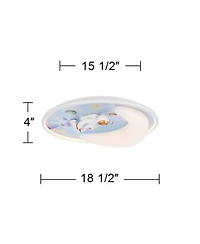 360 Lighting Apollo 18 1/2" Wide Moon Mission Led Ceiling Light