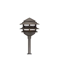 John Timberland Three-Tier Pagoda 11" High Modern Outdoor Landscape Path Light Porch House Led Bulb