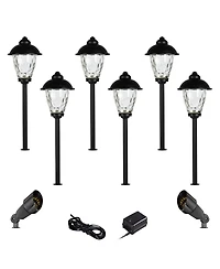 John Timberland Concord 18" High Country 10-Piece Outdoor Landscape Path and Spot Light Set Porch House Led Bulb