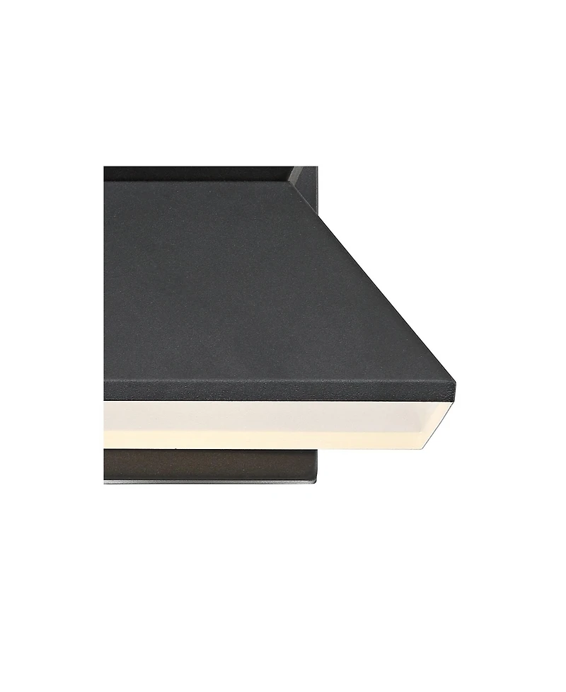 John Timberland Whatley Rustic Industrial Outdoor Wall Light Fixtures Set of 2 Metal Led 6 1/4" for Post Exterior Barn Deck House