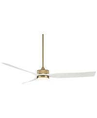 Casa Vieja 60" Casa Montage Soft Brass and Led Ceiling Fan w/ 18" Rod