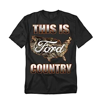 Logovision Big & Tall Ford Go Further Orange Camo T-Shirt