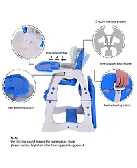 Sugift 3 in 1 Infant Table and Chair Set Baby High Chair