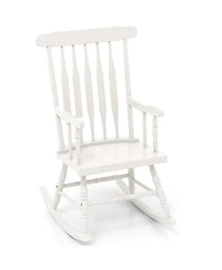 Gymax Wooden Rocking Chair Single Rocker Indoor Garden Patio Yard