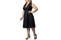 Kiyonna Plus Pin Up Boudoir Sleeveless Lace Cocktail Dress