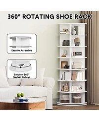 gaomon 7-Tier 360degree Rotating Shoe Rack Tower, Free Standing Spinning Shoe Storage Organizer