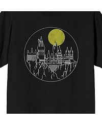 Harry Potter Men's Hogwarts First Year Lined Art Crew Neck Short Sleeve T-shirt