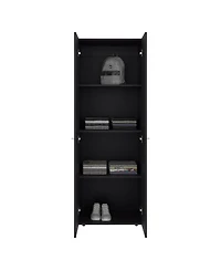 Flynama Wengue 66.9inch 2Door Armoire with 4 Shelves Bedroom Storage Cabinet