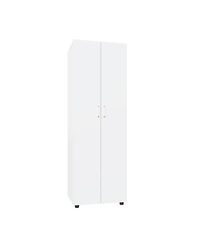 Flynama Double Door Armoire with 2 Storage Shelves and Hanging Rod for Bedroom Organization