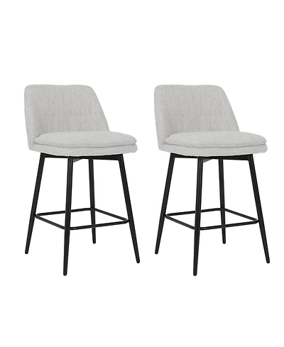 Clihome Set of 2 Counter Height Swivel Bar Stools, Barstools, 25.6" Seat Stools