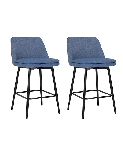 Clihome Set of 2 Counter Height Swivel Bar Stools, Barstools, 25.6" Seat Stools