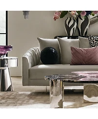 Z Gallerie Checker Velvet Ball Pillow