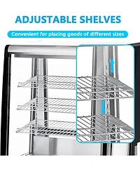 gaomon Countertop Refrigerated Display 5.2 Cu.Ft/146L Commercial Cake Display Refrigerator with Digital controller, Led display, Led Lighting