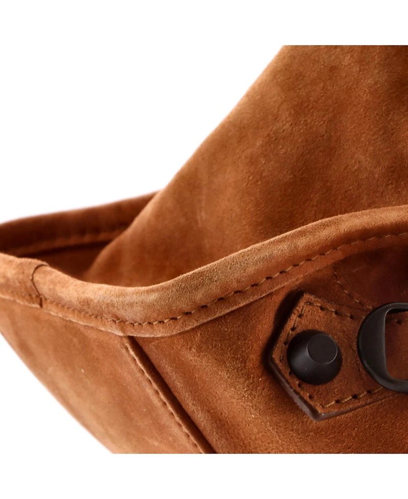 Pre-Owned Balenciaga Medium City Classic Studs Bag Suede