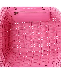 Pre-Owned Balenciaga Xs Bistro Panier Bag Woven Denim