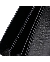 Pre-Owned Prada Mini Monochrome Wallet on Chain Saffiano Leather
