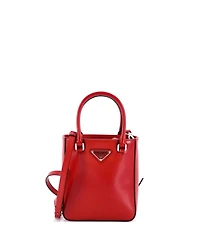 Pre-Owned Prada Small Convertible Tote Brushed Leather