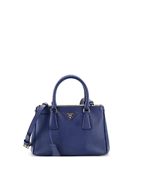 Pre-Owned Prada Small Double Zip Lux Tote Saffiano Leather
