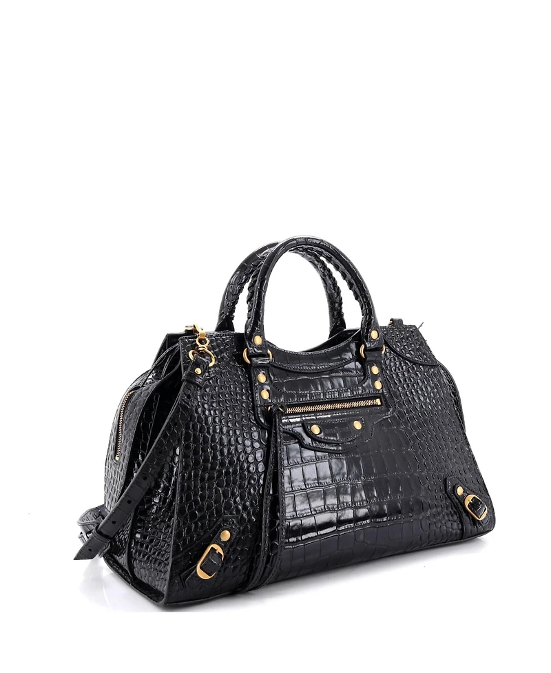 Pre-Owned Balenciaga Medium Neo Classic City Bag Embossed Leather