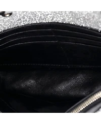 Pre-Owned Balenciaga Bb Chain Wallet Quilted Embroidered Glitter