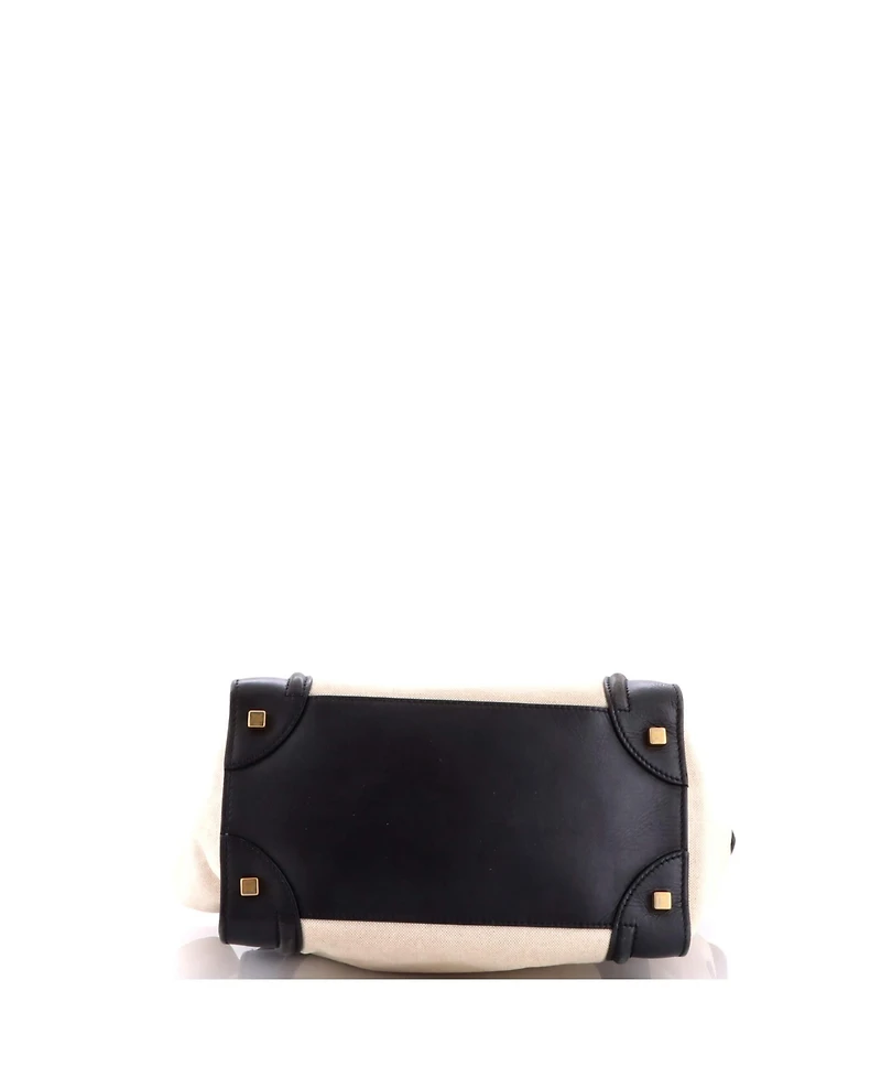 Pre-Owned Celine Mini Luggage Bag Canvas and Leather