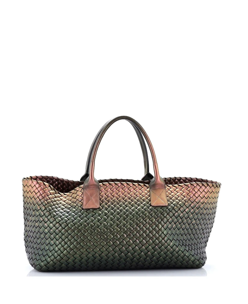 Pre-Owned Bottega Veneta Medium Cabat Tote Intrecciato Iridescent Nappa