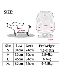 Zeus and Ruta Cat Harness with Adjustable Control Vest, Reflective Straps,and Matching Leash