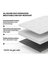 Aronkl Pet Cooling Mat for Dogs and Cats Soft Breathable Washable Non-slip Crate Pad Summer Chill Bed