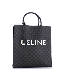 Pre-Owned Celine Large Vertical Cabas Tote Triomphe Coated Canvas