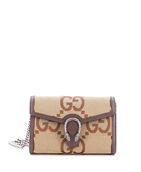 Pre-Owned Gucci Small Dionysus Chain Wallet Jumbo Gg Canvas