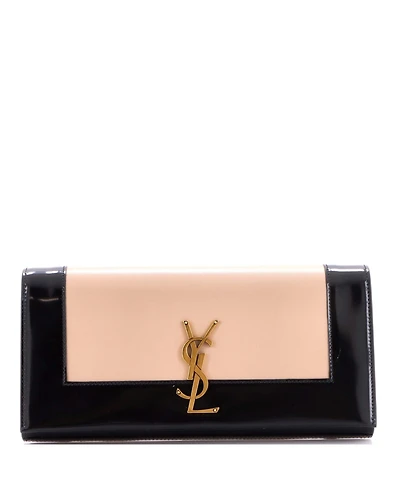 Pre-Owned Saint Laurent Long Classic Monogram Clutch Leather