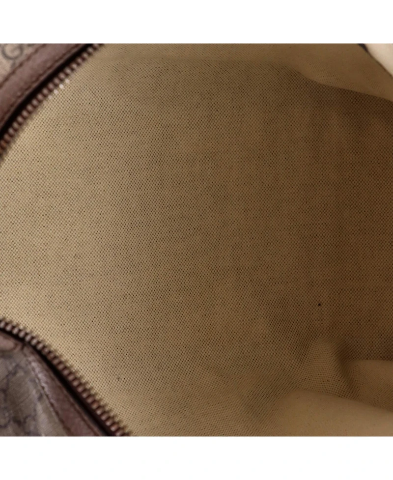 Pre-Owned Gucci Medium Neo Vintage Web Duffle Bag Gg Coated Canvas with Leather