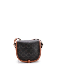Pre-Owned Celine Folco Bag Triomphe Coated Canvas