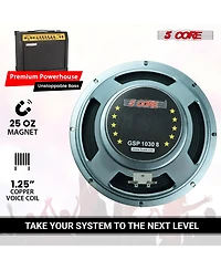 5 Core 10 Inch Guitar Speaker 60W 8Ohm 25Oz Magnet 1.25" Vc Amplifier Cabinet Driver