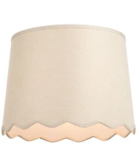 Springcrest Mylie Cream Scallop Drum Shade 13x15x11x11