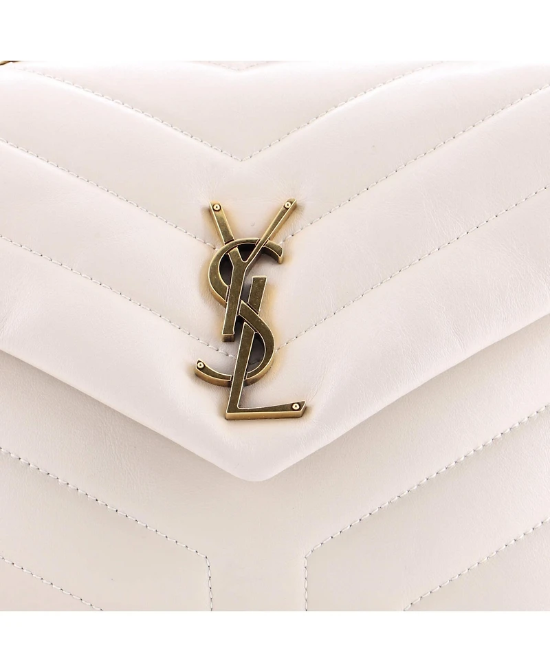 Pre-Owned Saint Laurent Small Loulou Shoulder Bag Matelasse Chevron Leather