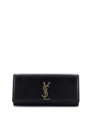 Pre-Owned Saint Laurent Long Classic Monogram Clutch Leather