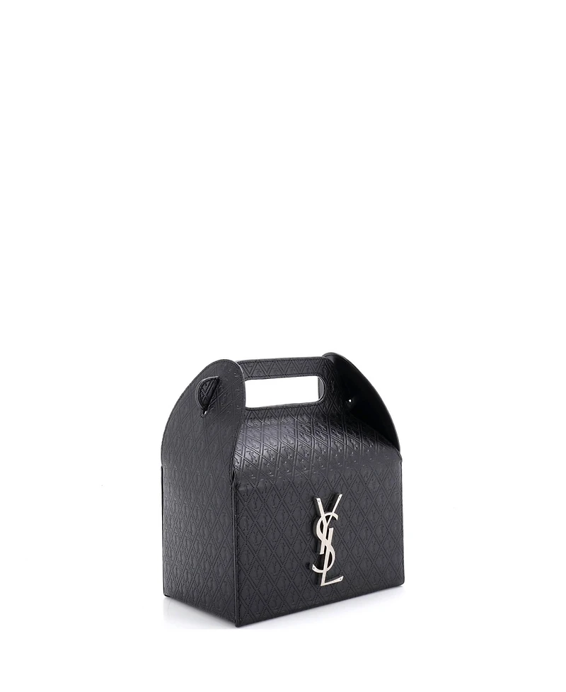 Pre-Owned Saint Laurent Take-Away Box Bag Monogram All Over Leather