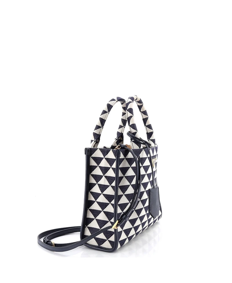 Pre-Owned Prada Small Symbole Shopper Tote Jacquard