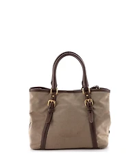 Pre-Owned Prada Medium Logo Convertible Tote Canvas with Leather