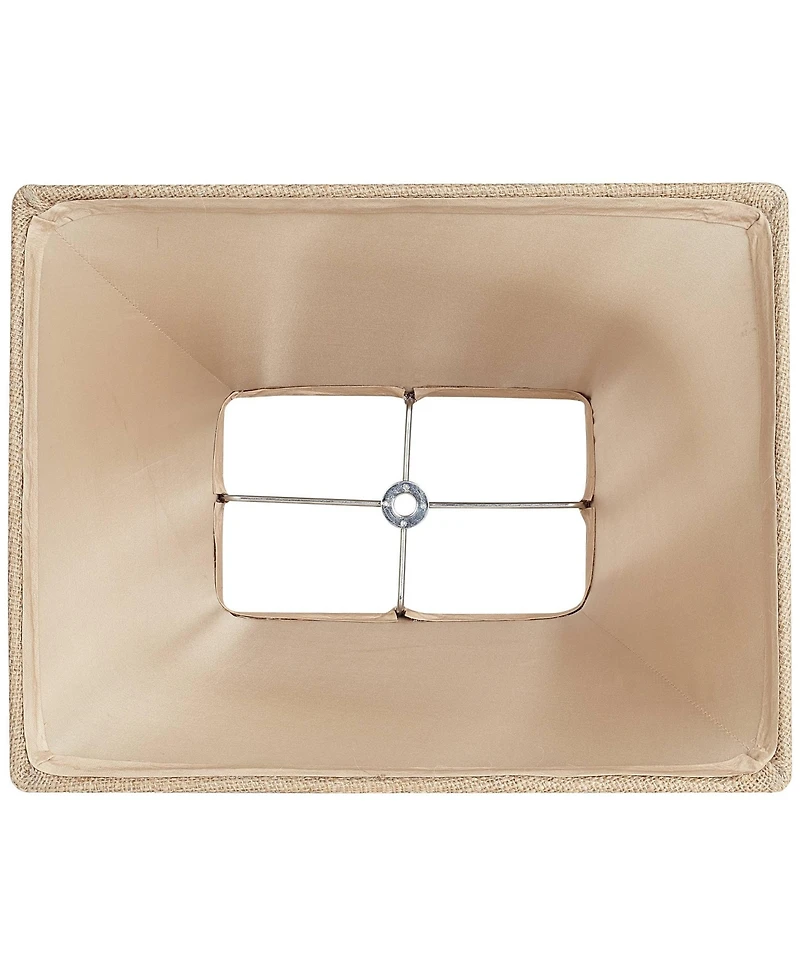 Springcrest Set of 2 Rectangular Lamp Shades Medium 8" Wide x 5" Deep at Top 14" Wide x 11" Deep at Bottom 10" Slant Spider Harp Finial