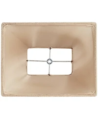 Springcrest Set of 2 Rectangular Lamp Shades Medium 8" Wide x 5" Deep at Top 14" Wide x 11" Deep at Bottom 10" Slant Spider Harp Finial