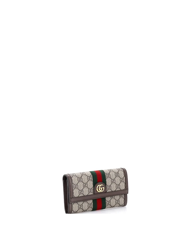 Pre-Owned Gucci Ophidia Continental Wallet Gg Coated Canvas