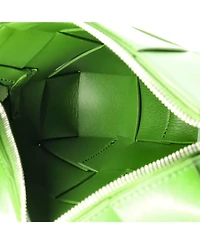 Pre-Owned Bottega Veneta Cassette Zip Camera Crossbody Bag Maxi Intrecciato Leather