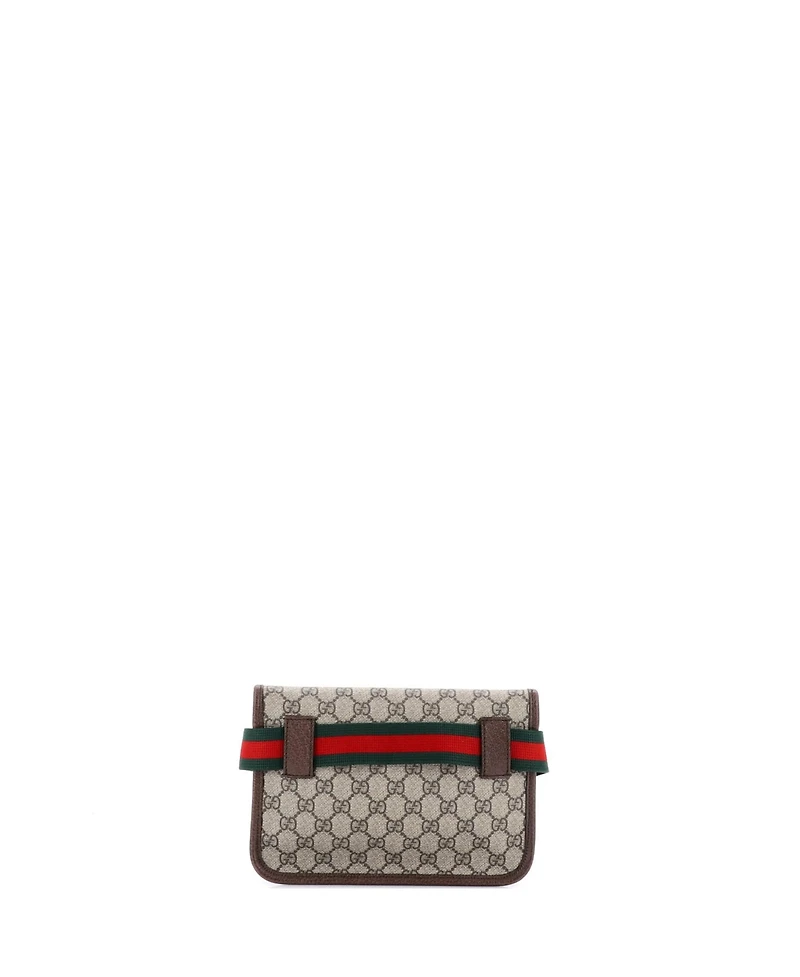Pre-Owned Gucci Neo Vintage Flap Belt Bag Gg Coated Canvas