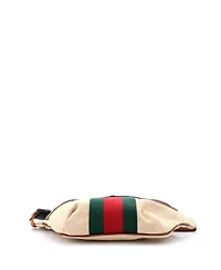 Pre-Owned Gucci Large Zip Belt Bag Vintage Web Canvas