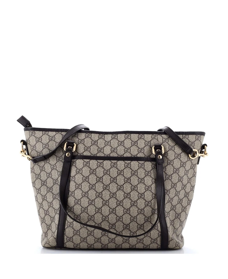 Pre-Owned Gucci Medium Front Pocket Convertible Tote Gg Coated Canvas